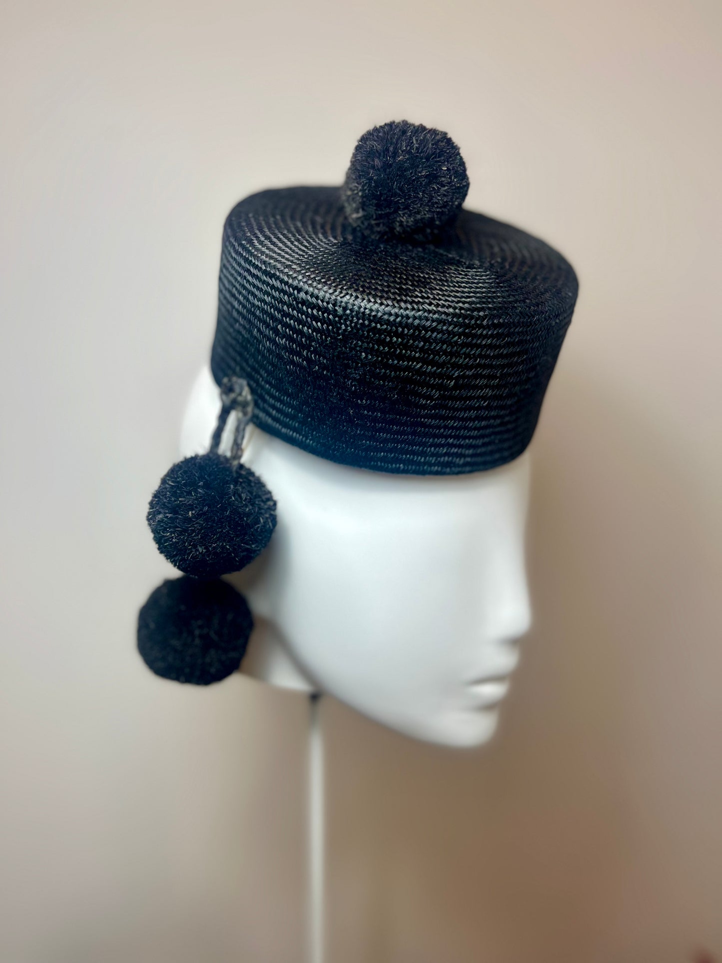 Midnight Pom Pom Pillbox