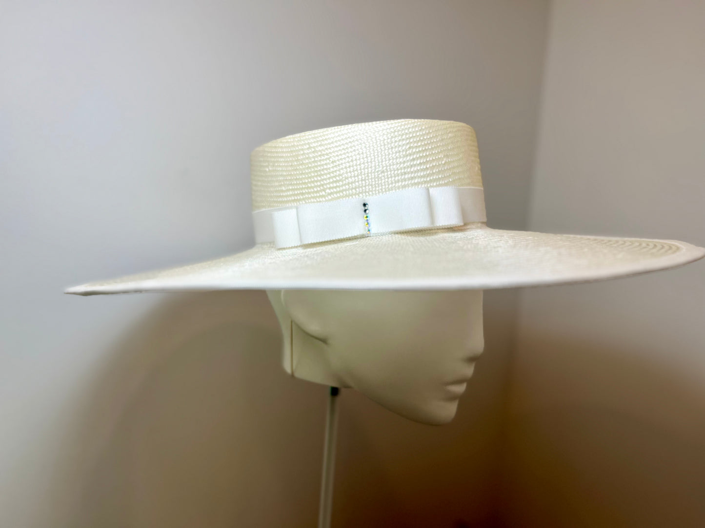 Ivory Wide Brim Boater