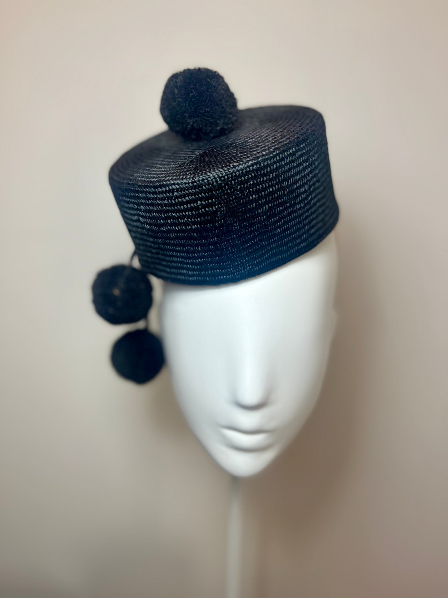 Midnight Pom Pom Pillbox