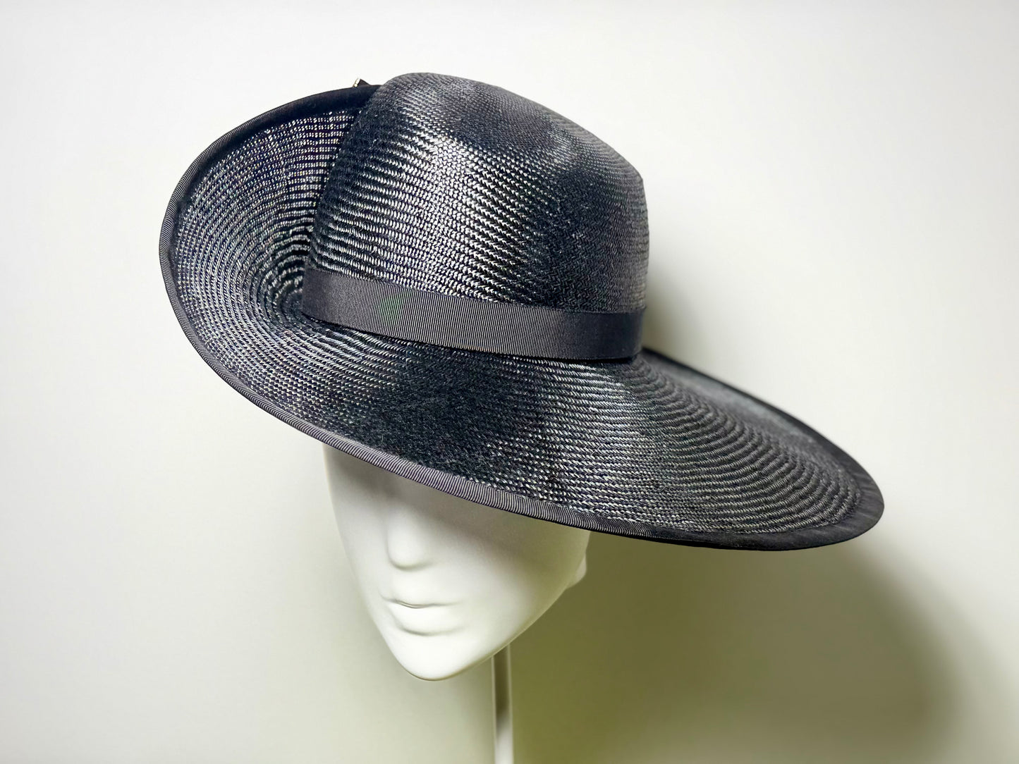 Noir Sculptural Wide Brim