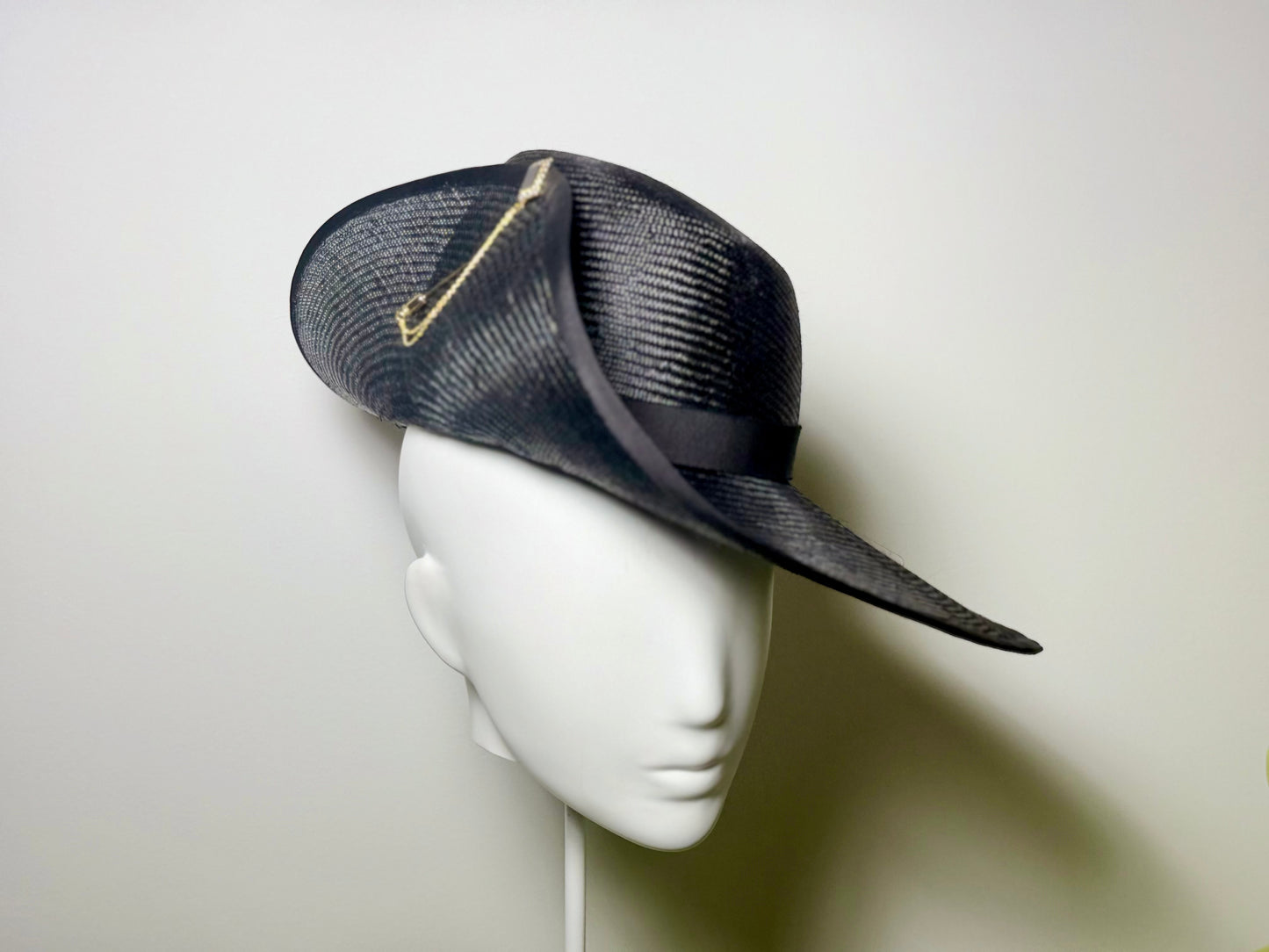 Noir Sculptural Wide Brim